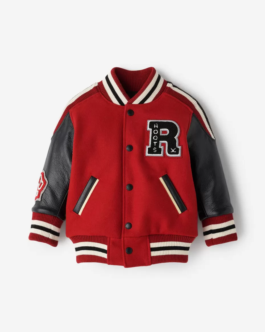 Flash Sale Roots Toddler Hockey Varsity Jacket CARDINAL RED