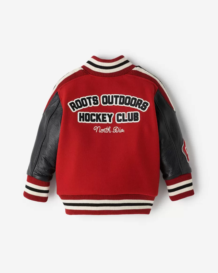 Flash Sale Roots Toddler Hockey Varsity Jacket CARDINAL RED