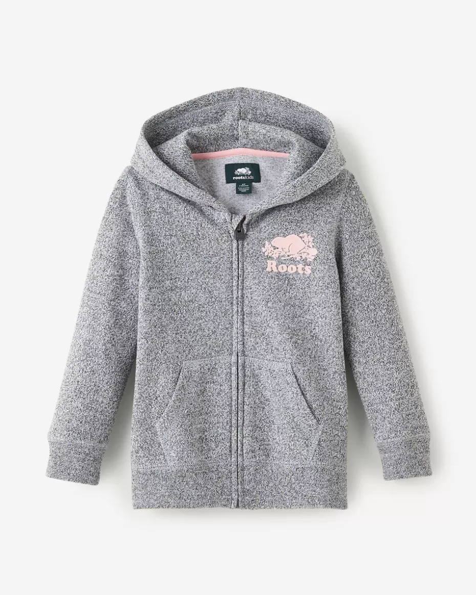 Flash Sale Roots Toddler Organic Original Full Zip Hoodie SALT & PEPPER