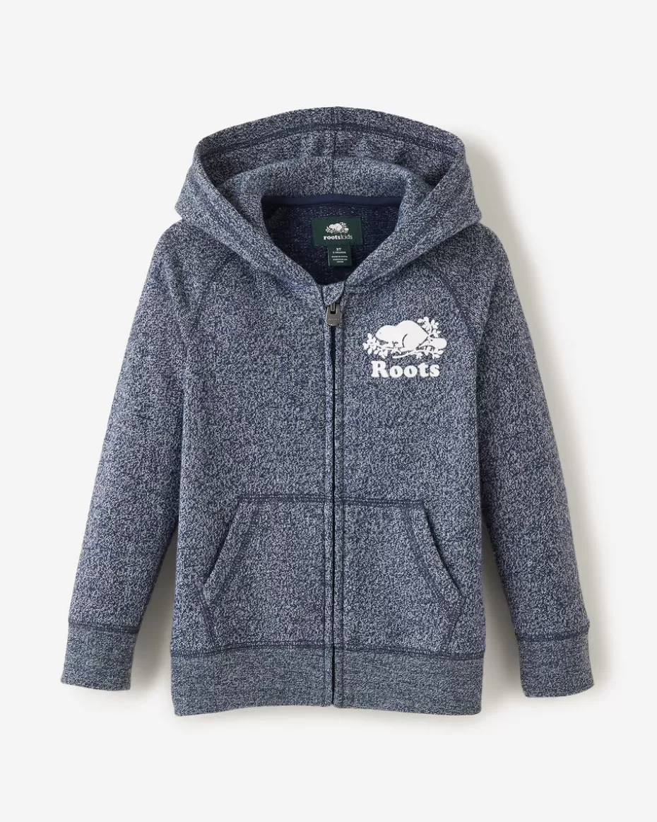 Best Sale Roots Toddler Organic Original Full Zip Hoodie NAVY BLAZER PEPPER