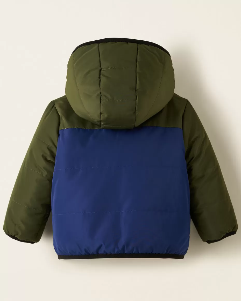 Fashion Roots Toddler Reversible Shearling Fleece Jacket BLUE DEPTHS