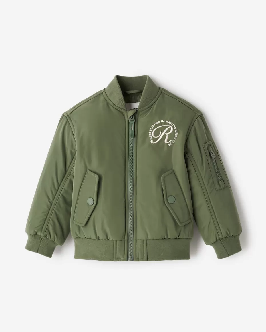 Discount Roots Toddler Signature Flight Jacket CACTUS GREEN