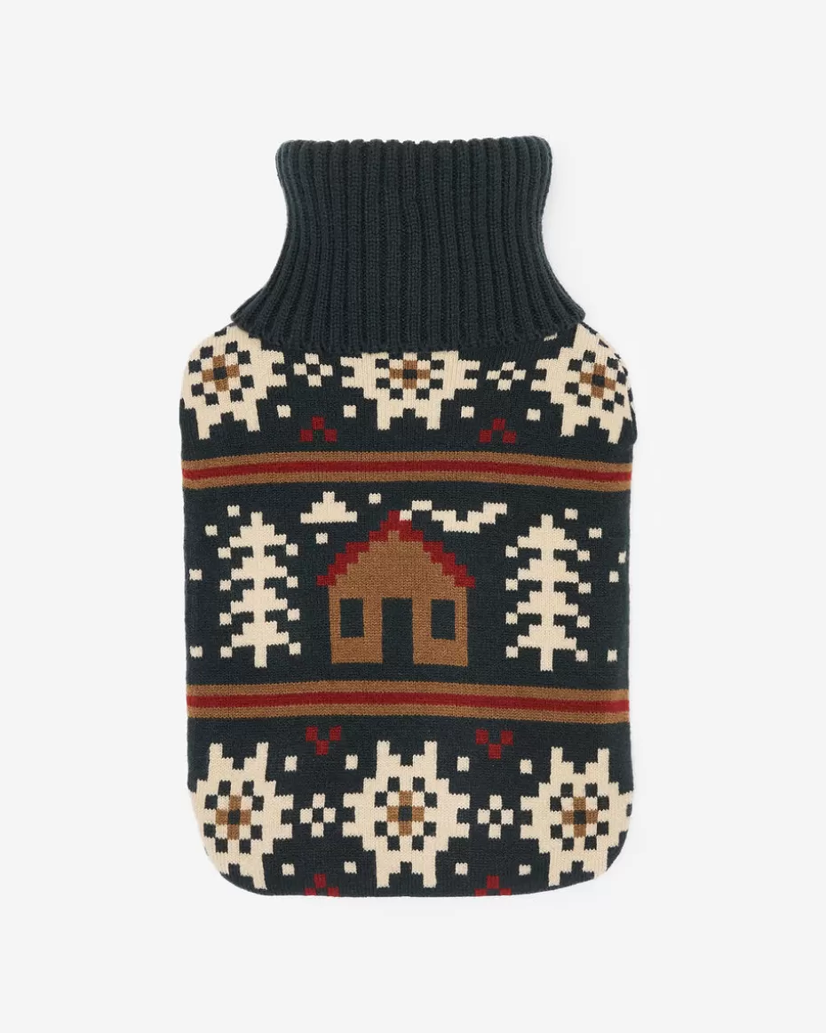 Discount Roots Winter Cabin Hot Water Bottle VARSITY GREEN